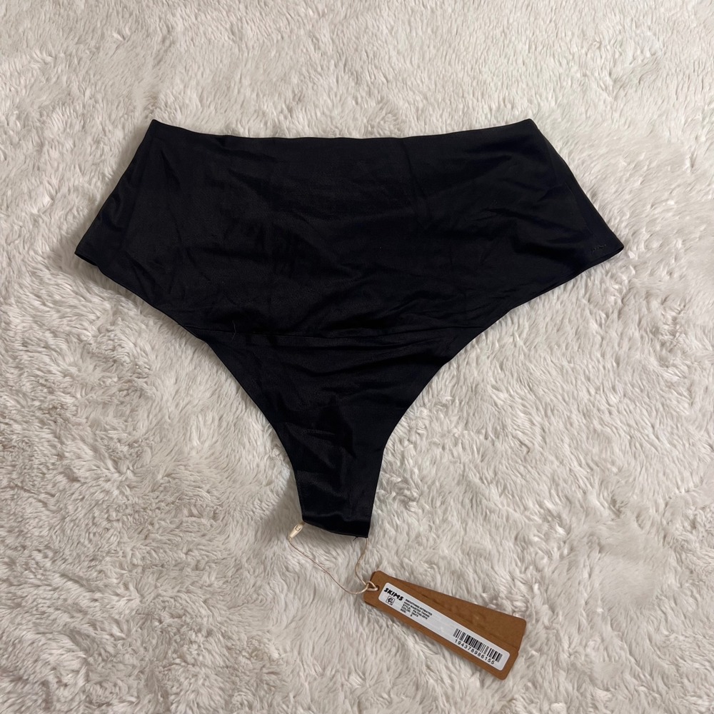 SKIMS Smoothing Intimates High Waisted Thong Onyx Black PN-THG-2910 Womens S NWT